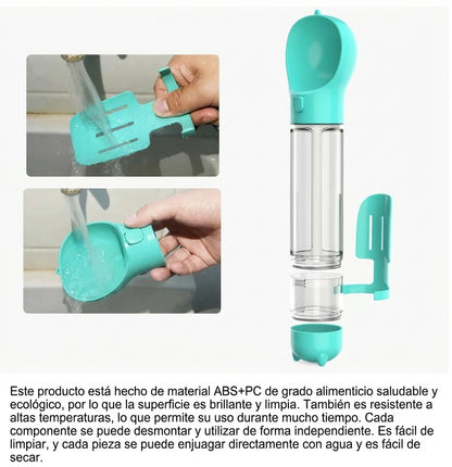 Botella Dispensadora 3 En 1 Para Mascota